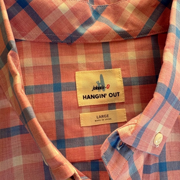 Johnnie-O Oscar Hangin Out button down shirt pink Large - Picture 9 of 11